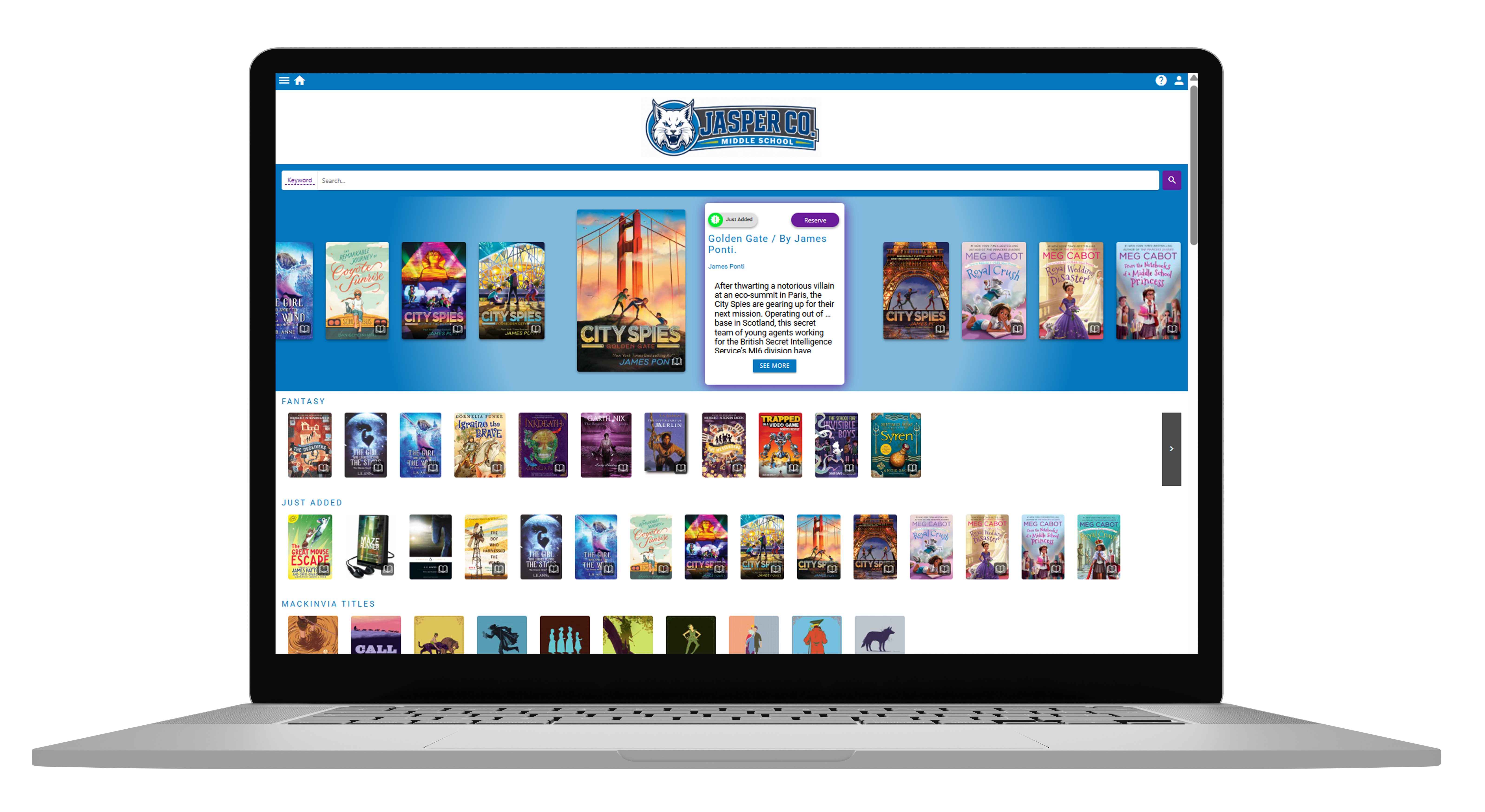 Gallery OPAC on school devices